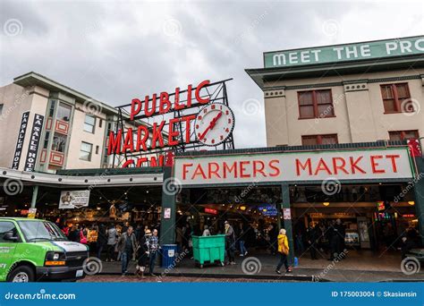 In Front Of Public Market Center Of Pike Place Market Seattle