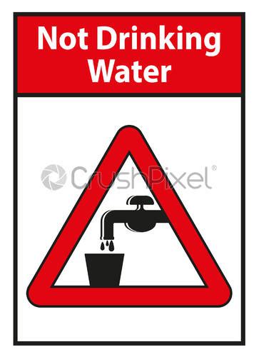 Not Drinking Water Symbol Sign Isolated On White Background Stock