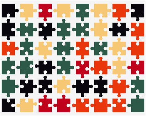 Jigsaw Puzzle Piece Clipart Vector Pieces Of Colorful Puzzle Pattern