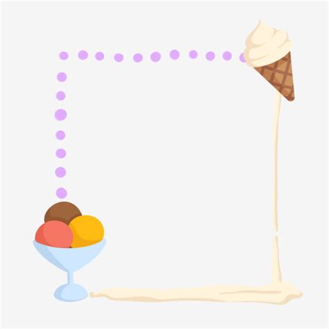 Ice Cream Sundae Border Clip Art