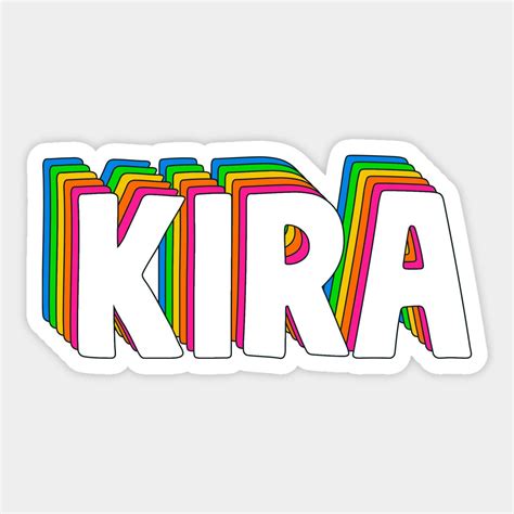 Hello My Name Is Kira Rainbow Name Tag Sticker Artofit