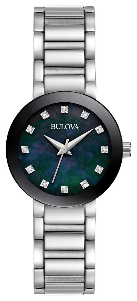 Bulova Ladies' Stainless Steel Diamond Dial Watch