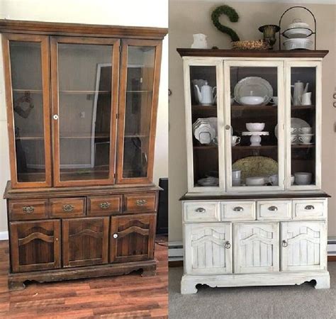 Most Beautiful Antique China Cabinet Makeover Ideas 25 Moolton