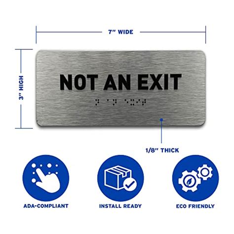 Snapklik Not An Exit Identification Sign ADA Compliant Sign