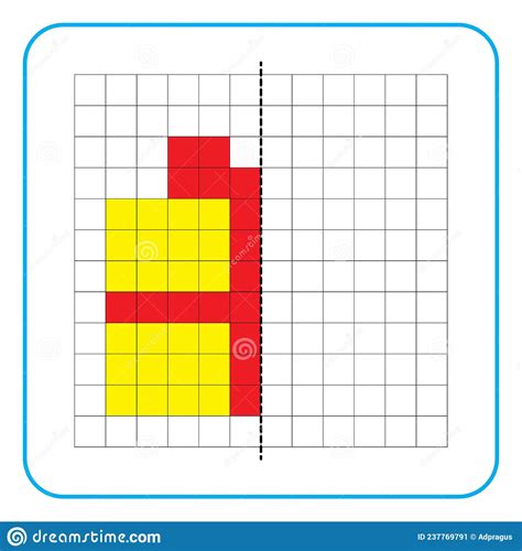 Symmetrische Beeldreflectie Educatief Spel Voor Kinderen Voltooi Het