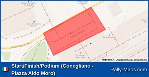 Start Finish Podium Conegliano Piazza Aldo Moro Stage Map Rally