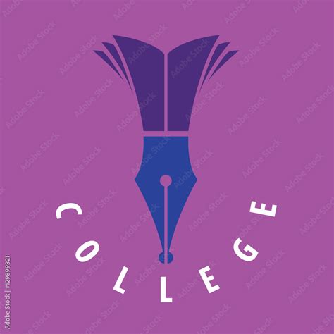 vector logo college Stock Vector | Adobe Stock