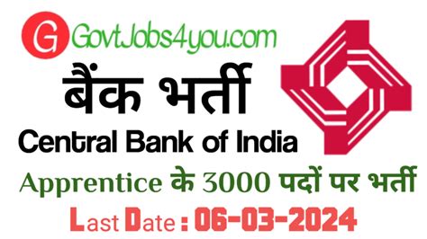 Central Bank Of India Apprentice Recruitment Out For Posts