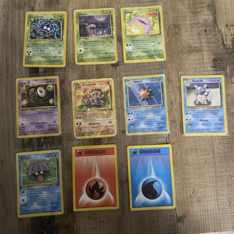 LOT DE 10 Cartes Pokémon Jungle Fossile Set De Base Néo Wizards Édition