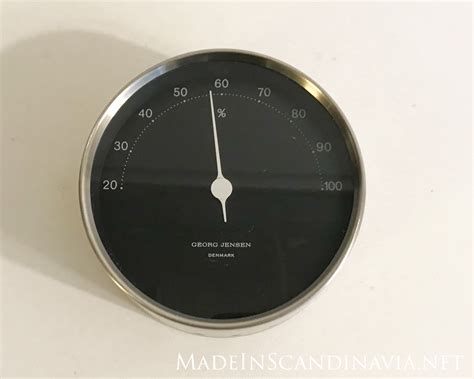 Georg Jensen KOPPEL Hygrometer Steel Black 10 Cm Designed By