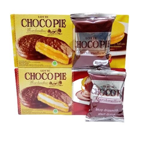 Jual Lotte Chocopie Marshmallow Cheese Choco Pie Lembut Salut Coklat