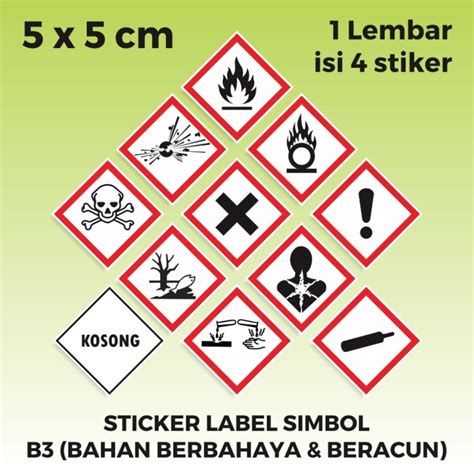 Jual Stiker Label Simbol B Sticker Bahan Berbahaya Dan Beracun X