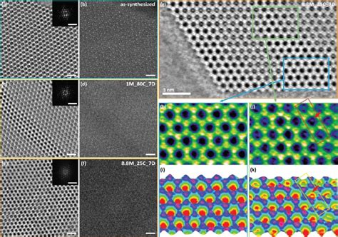 A F Idpc Stem Images Left Column And Corresponding Haadf Stem Images