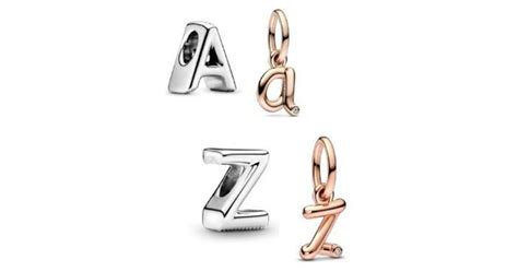 PANDORA Script Alphabet Dangle Charm Set In White Lyst