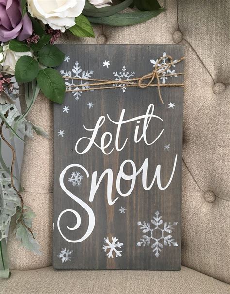 Let It Snow Sign Christmas Decorations Holiday Decorations Etsy