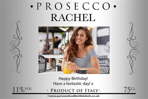 Personalised Prosecco With Photo Bottle Label Personalised Bottle Labels