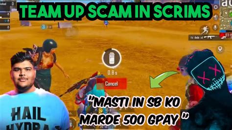 HYDRA MASTI DANGER TEAM UP SCAM IN SCRIMS BGMI YouTube