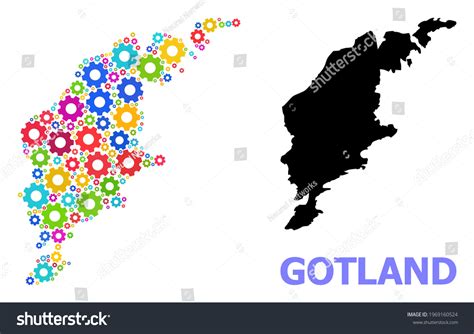 Vector Composition Map Of Gotland Island Royalty Free Stock Vector