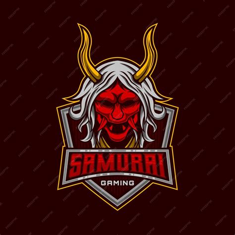 Premium Vector Samurai Logo Ronin Samurai Oni Demon Esport Mascot