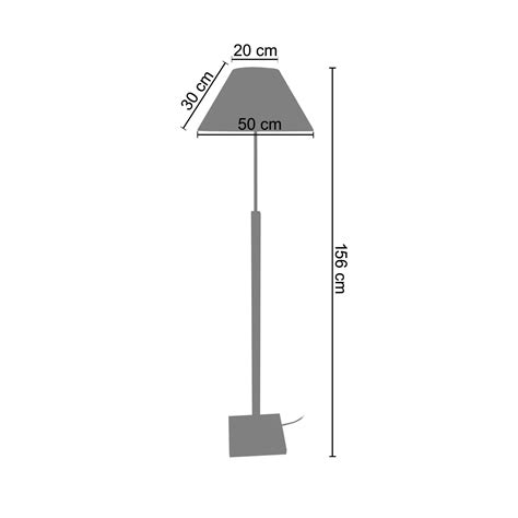 HOD B Lampadaire Droit Bois Naturel Et Blanc