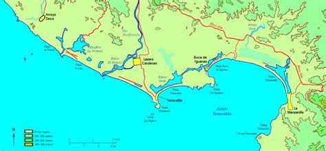 Map Of Melaque Coastal Area Jalisco