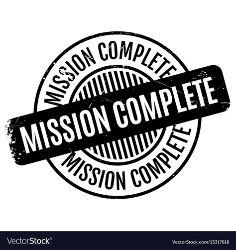 Mission Complete Rubber Stamp Royalty Free Vector Image