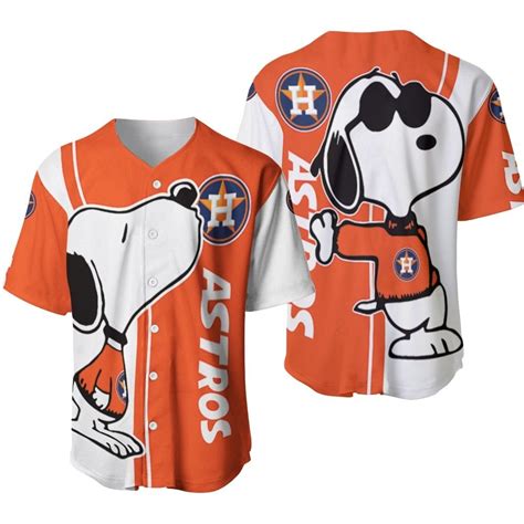 Houston Astros Snoopy Lover D Printed Baseball Jersey Choose Life