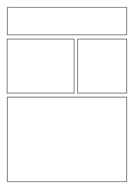 Premium Vector Simple A4 Template Of A Manga Storyboard Layout 2