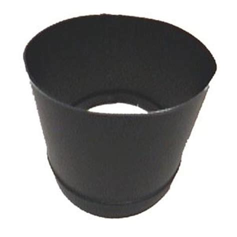 8 24 Gauge Black Oval To Round Adapter Oval Approximately 5 1130 Increasers Reducers