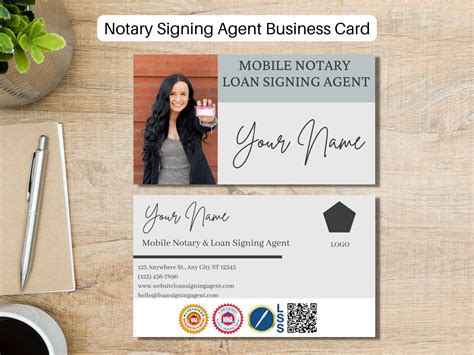 Sample Notary Signing Agent Business Cards Businesscards