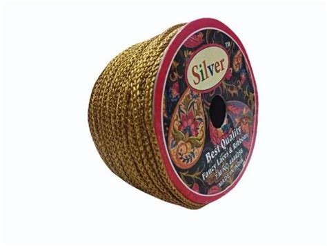 Golden Polyester Tying Knot Lace For Garments Width Inch At Rs