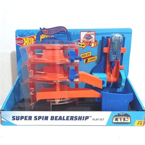 Hot Wheels Super Spin Dealership Hotwheels Deluxe City Play Set Original Mattel Lazada Indonesia