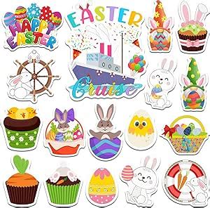 Amazon Kanayu 16 Pcs Easter Cruise Door Decorations Magnetic