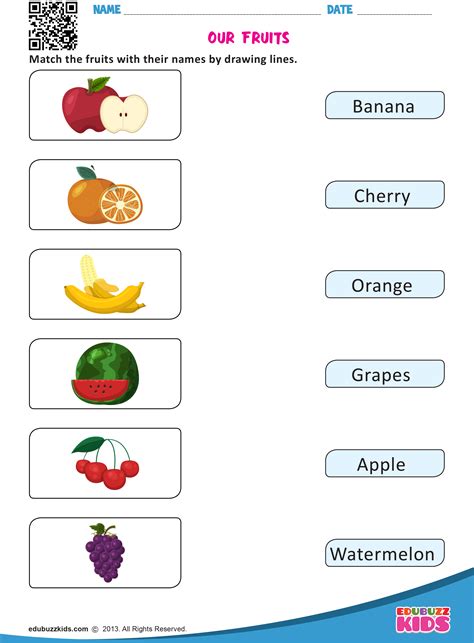 Fruits And Vegetables Worksheet For Kg