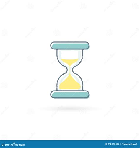 Icono De Reloj De Arena Ilustración Plana De Color Aislado Vectorial