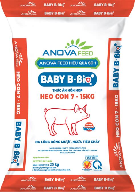 Thức ăn hỗn hợp HEO CON 7 15 KG BABY B BIO ANOVA FEED Nhà cung