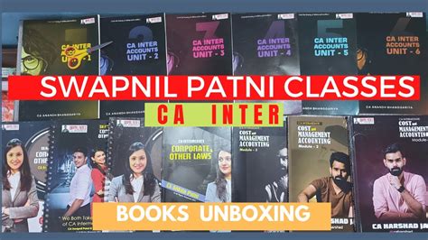 CA Inter Books Unboxing Of India Best CA Coaching Swapnil Patni YouTube