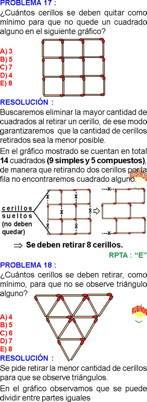 PALITOS DE FOSFOROS EJERCICIOS RESUELTOS PDF RAZONAMIENTO LÓGICO CON