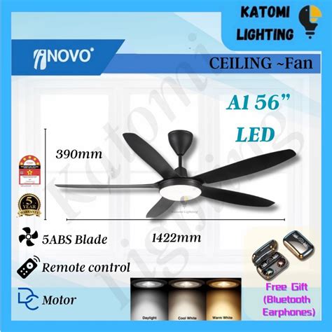 Regair Inovo V15 A1 LED DC Motor Ceiling Fan 8 Speed With Remote