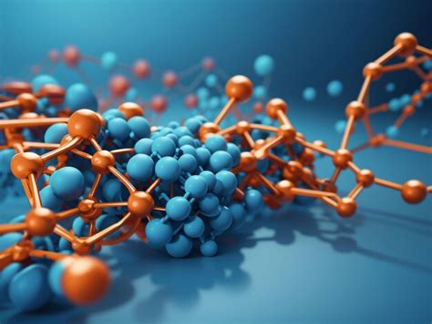 Premium AI Image | Blue Molecule Structure Background Cells and Biochemistry