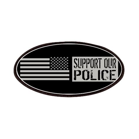 Support Our Police Black Us Flag Patch By Worldflagsandbanners1