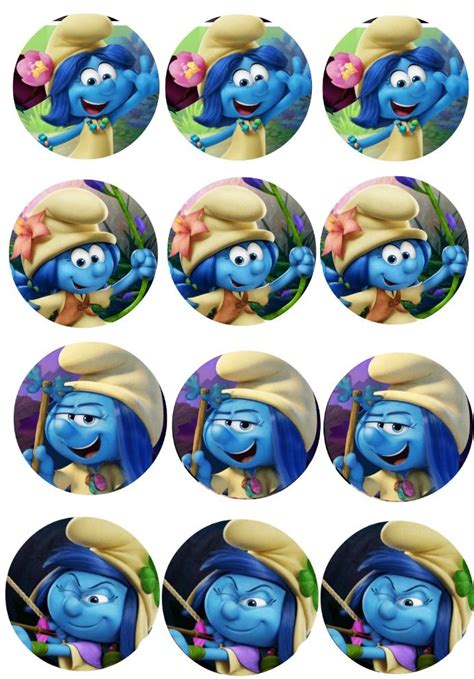 Smurfs Lost Village Cupcake Toppers Smurfs Smurfs Party Lost Village