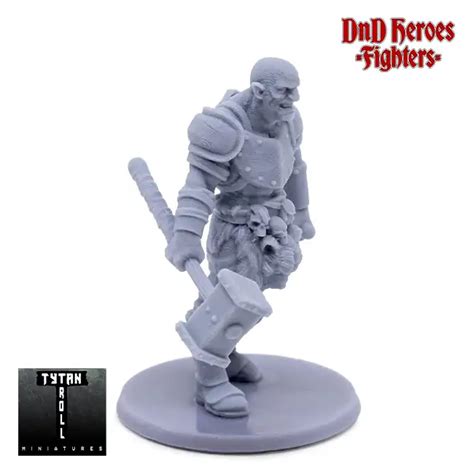 Male Goliath Fighter Dnd Heroes 3d Print Resin Simtasia