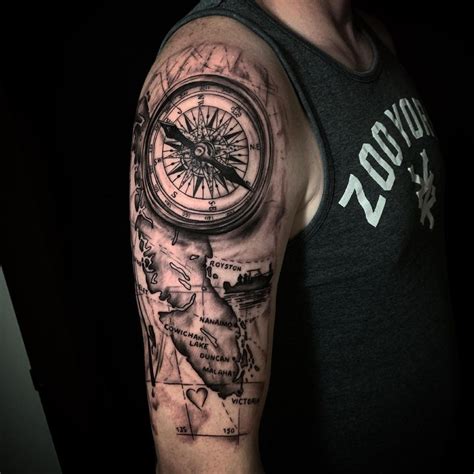 Map And Compass Tattoos