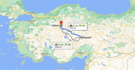 Ankara Kayseri Aras Ka Km U Akla Otob Sle Ve Arabayla Ankara