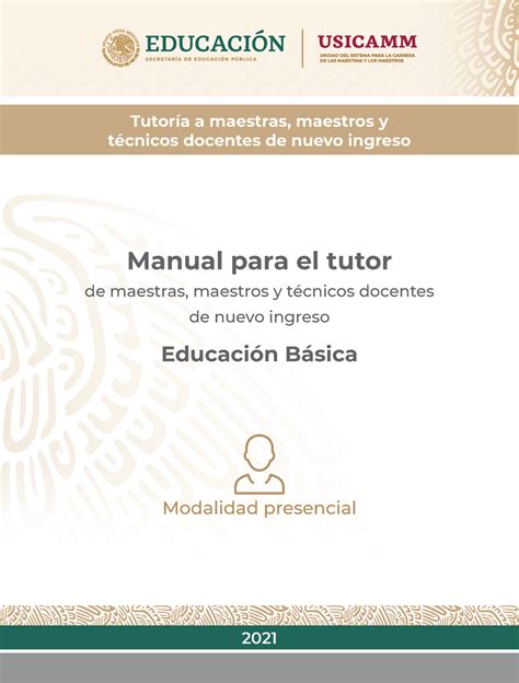 Manual Para El Tutor Presencial Manual Para El Tutor De Maestras