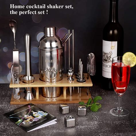 Bartender Kit 26 Piece Stainless Steel Bartender Kit With Stylish