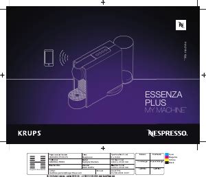 Mode demploi Krups XN510810 Nespresso Essenza Plus Machine à expresso