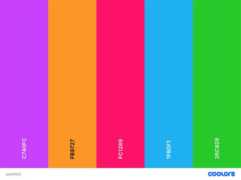 25 Best Neon Color Palettes With Names And Hex Codes Artofit