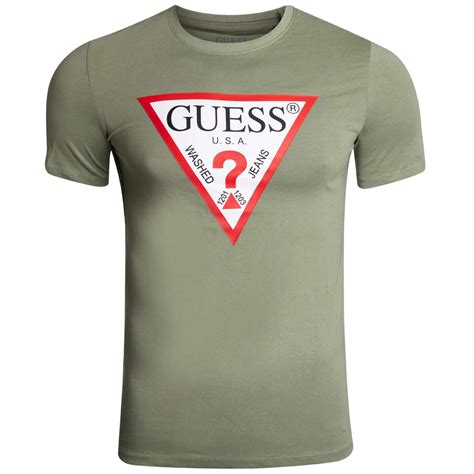 Guess Koszulka M Ska T Shirt Cn Ss Original Logo Zielona M Yi I Z